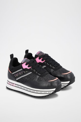 Sneakers Wonder - Noir et rose