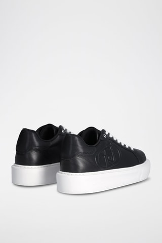 Baskets plateformes en cuir Kylie - Noir