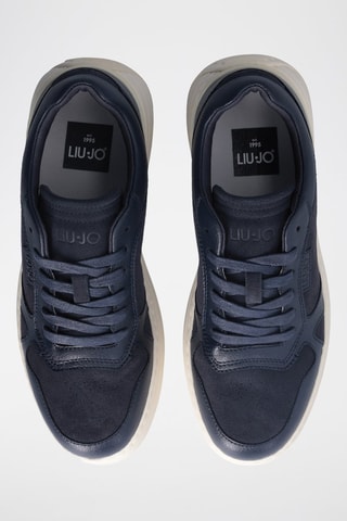 Baskets en cuir - Bleu marine