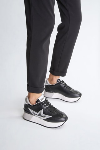 Sneakers plateformes en cuir Dreamy - Noir