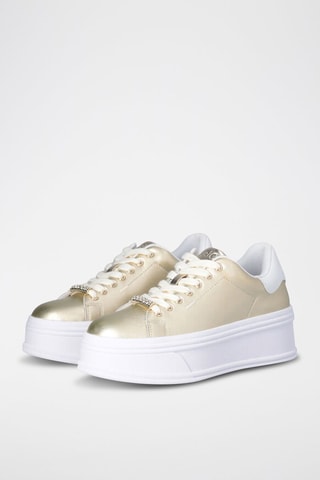 Baskets plateformes en cuir Selma - Doré