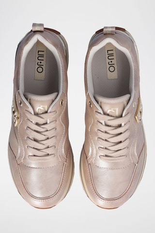 Sneakers plateformes en cuir Maxi Wonder - Rose