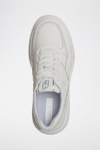 Sneakers plateformes en cuir de taureau Tami - Blanc