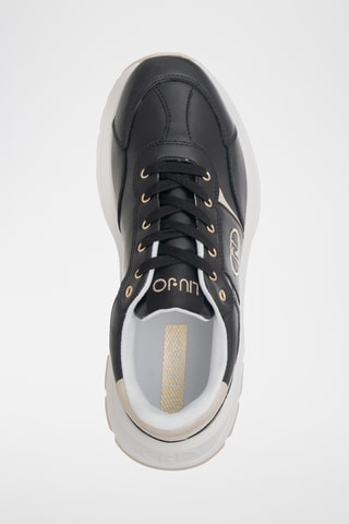 Baskets plateformes en cuir - Noir