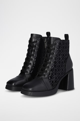 Bottines en cuir - Noir