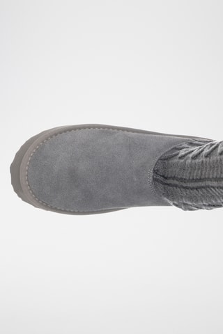 Bottes plateformes en nubuck - Gris