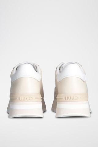 Baskets en cuir - Ecru et blanc