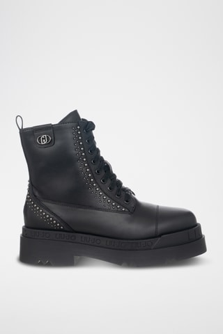 Bottines en cuir - Noir