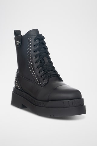 Bottines en cuir - Noir