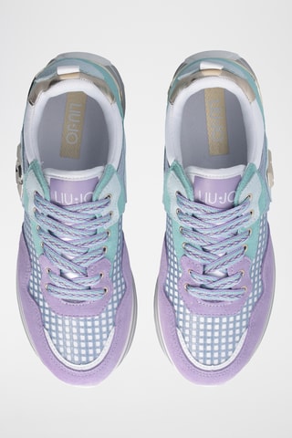Baskets en nubuck - Violet et blanc
