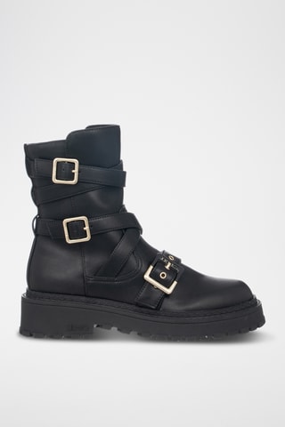 Bottines en cuir - Noir