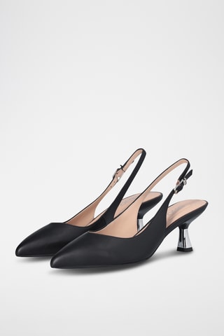 Escarpins en cuir de chèvre - Noir