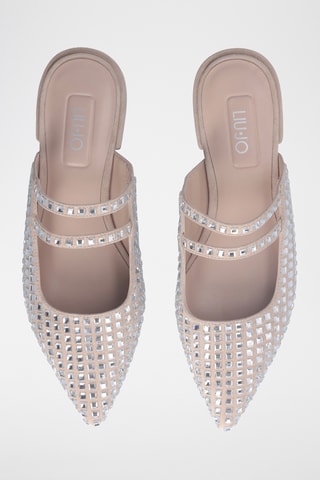 Mules en cuir de chèvre - Beige