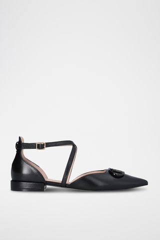 Ballerines en cuir de chèvre - Noir