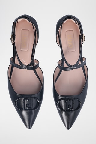 Ballerines en cuir de chèvre - Noir