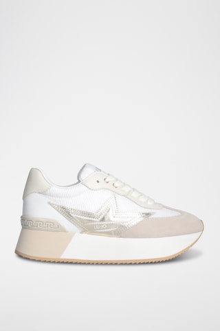 Baskets plateformes en cuir - Blanc