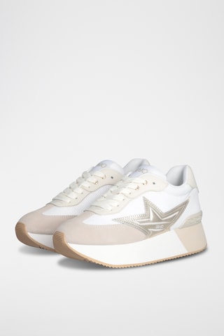 Baskets plateformes en cuir - Blanc