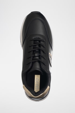 Baskets plateformes en cuir - Noir