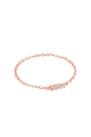 Anillo - Oro rosa y diamantes