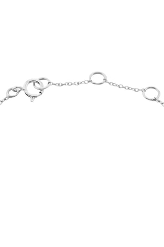 Collar - Oro blanco, diamantes, zafiro y topacios