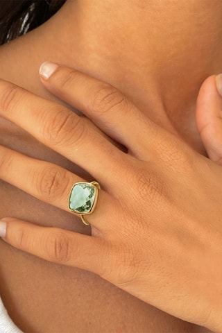 Anillo - Oro amarillo y amatista