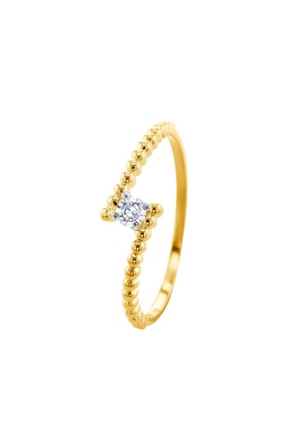 Anillo - Oro amarillo y diamante