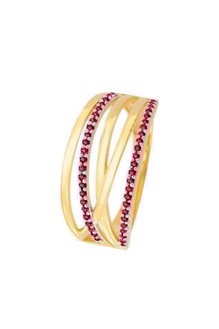 Anillo - Oro amarillo y rubí