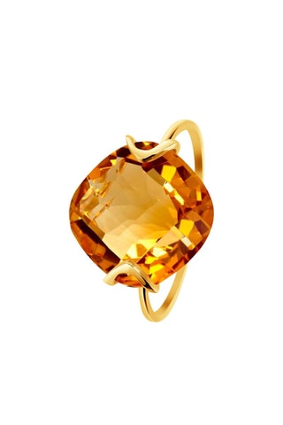 Anillo - Oro amarillo y citrino