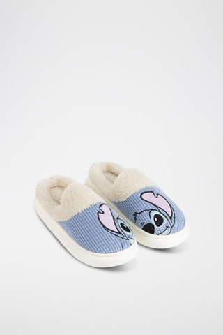 Pantufas forradas Lilo e Stitch Disney - Branco e azul-cobalto