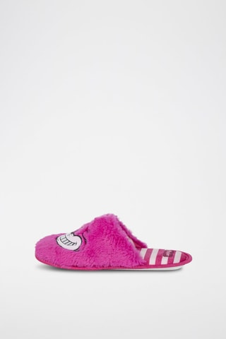 Pantufas forradas Gato do Cheshire Alice no País das Maravilhas Disney - Rosa