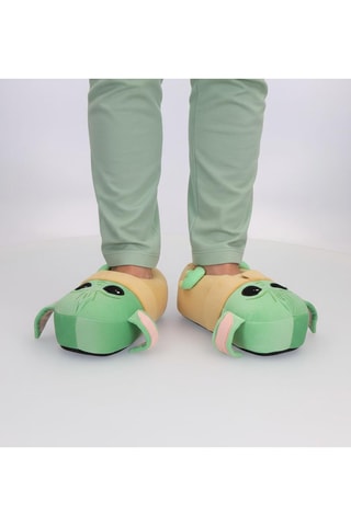 Pantufas com orelhas Grogu The Mandalorian Star Wars - Verde