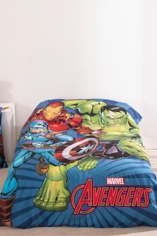Conjunto de edredão Os Vingadores Marvel - Azul-marinho
