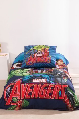 Conjunto de edredão Os Vingadores Marvel - Azul-marinho