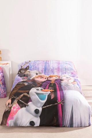 Conjunto de edredão Frozen Disney - Violeta e preto