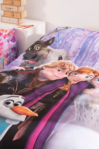 Conjunto de edredão Frozen Disney - Violeta e preto