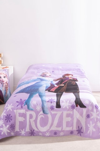 Conjunto de edredão Elsa e Anna Frozen Disney - Malva e azul-celeste