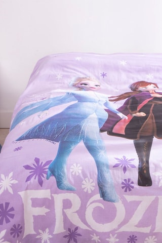 Conjunto de edredão Elsa e Anna Frozen Disney - Malva e azul-celeste