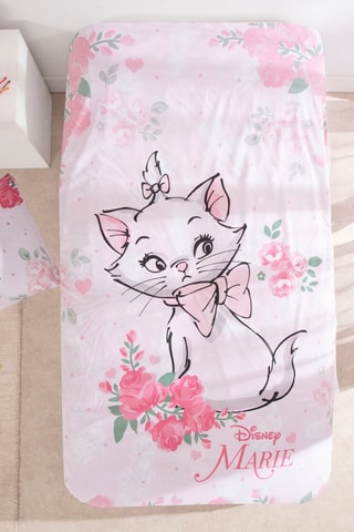 Capa de edredão Marie Os Aristogatos Disney - Branco e rosa