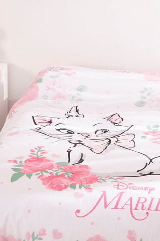Capa de edredão Marie Os Aristogatos Disney - Branco e rosa