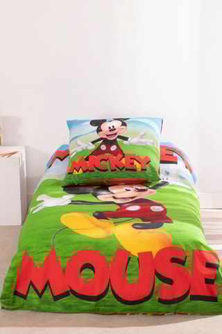Conjunto de edredão Mickey Disney - Verde e azul-celeste