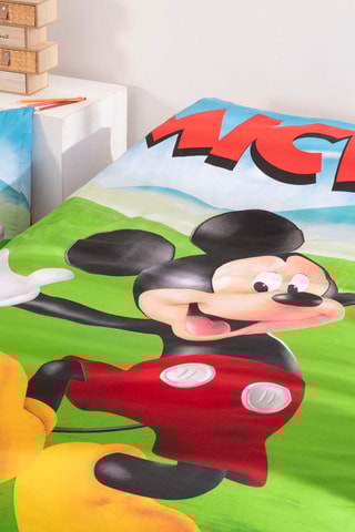 Conjunto de edredão Mickey Disney - Verde e azul-celeste