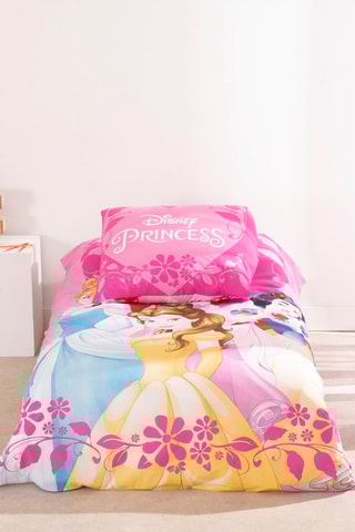 Conjunto de edredão Princesas Disney - Rosa e amarelo