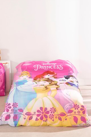 Conjunto de edredão Princesas Disney - Rosa e amarelo