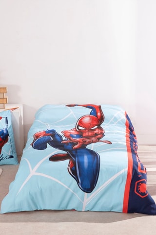 Conjunto de edredão Homem-Aranha Os Vingadores Marvel - Azul-real e azul-celeste