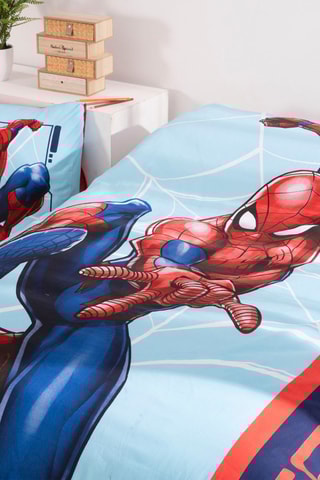 Conjunto de edredão Homem-Aranha Os Vingadores Marvel - Azul-real e azul-celeste