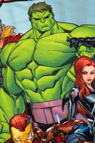 Toalha de duche grande Os Vingadores Marvel - Azul-celeste - 70 x 140 cm