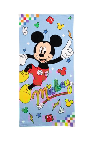 Toalha de duche grande Mickey Disney - Azul-claro - 70 x 140 cm