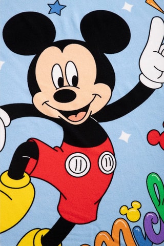 Toalha de duche grande Mickey Disney - Azul-claro - 70 x 140 cm