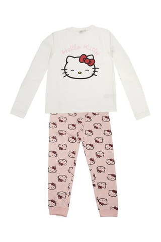 Pijama Hello Kitty - Branco e rosa