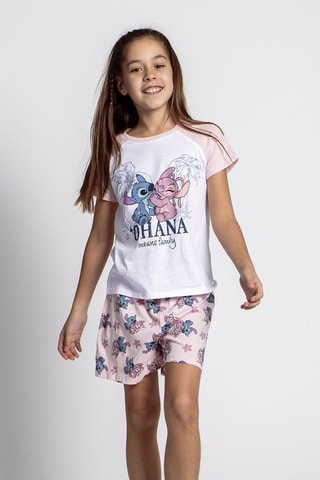 Pijama Stitch Lilo e Stitch Disney Rosa e branco
